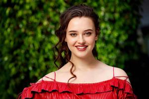 Celebrity Katherine Langford Red Dress  Wallpaper