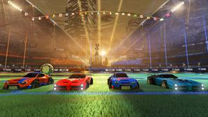Challenge The Flying Ball In Rocket League rocket league wallpaper