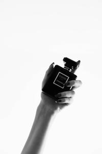 Chanel Noir With Hand Grayscale black aesthetic wallpaper