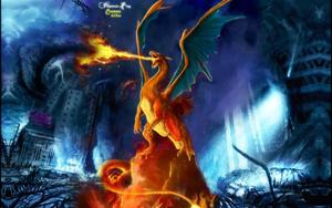 Charizard Flying Through a Magical Landscape cool pokemon wallpaper