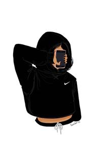 Charming Young African Girl with a Hidden Face cute black girl wallpaper