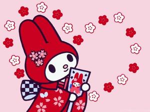 Cheerful and Cute - My Melody my melody wallpaper
