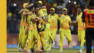Chennai Super Kings team celebrating victory on the field csk wallpaper