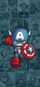 Chibi Captain America Background Illustration captain america wallpaper