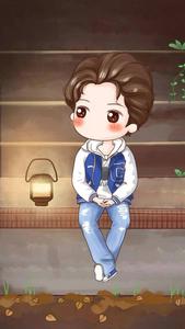 Chibi Cute Boy Cartoon Sad Alone