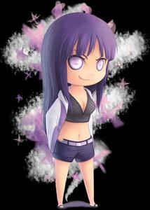 Chibi Purple Haired Anime Character hinata wallpaper