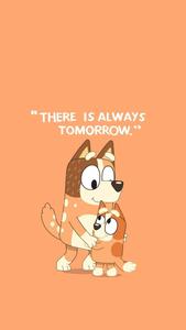 Chilli And Bingo From Bluey Orange bluey wallpaper