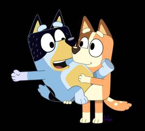 Chilli Carrying Bandit Bluey Cartoon bluey wallpaper