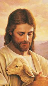 Christ With Baby Sheep Jesus Phone jesus phone wallpaper