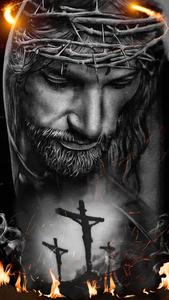 Christ With Three Crosses Jesus Phone jesus phone wallpaper