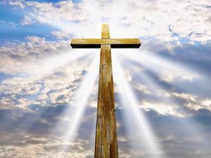 Christian Cross Illuminated By Sun christian cross wallpaper