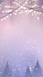 christmas lights background with trees and snow pretty cute phone wallpaper