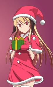 Christmas-Themed Cute Anime Girl iPhone cute anime girl iphone wallpaper