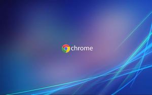chrome logo on a blue background Wallpaper