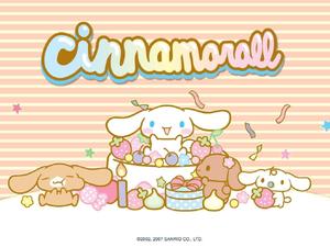  Cinnamoroll enjoying a relaxing day with friends against a pastel sky  Wallpaper