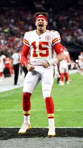 Close-up action shot of NFL star, Patrick Mahomes in game. patrick mahomes wallpaper