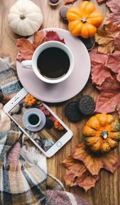 Coffee Leaves Fall IPhone fall iphone wallpaper