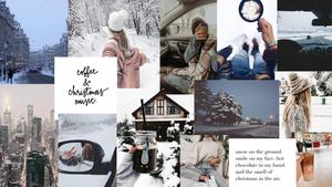 Coffee Themed Christmas Collage christmas collage wallpaper