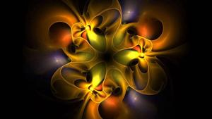 Colorful Abstraction in Shades of Yellow art wallpaper