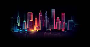 Colorful Cityscape Desktop 4K desktop 4k wallpaper