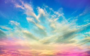 Colorful Cloudscape with Bright Cloudy Sky sky wallpaper