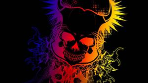 Colorful Dark Devil Skull Artwork dark devil wallpaper