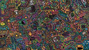 Colorful dreamscape transports viewers to an alternate reality. trippy wallpaper