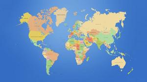 Colorful Political World Map world map wallpaper
