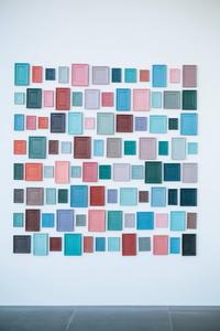 Colorful Rectangular Plates On Wall Art art wallpaper
