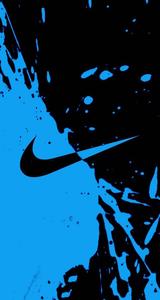 Cool Blue And Black Nike Logo cool nike wallpaper