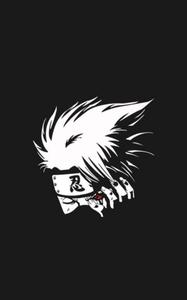 Cool BW Kakashi Portrait cool kakashi wallpaper