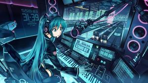 Cool DJ Anime Girl Wallpaper
