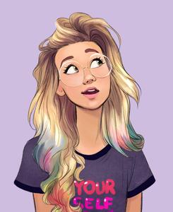 Cool Girl Cartoon Blonde Hair cool girl cartoon wallpaper