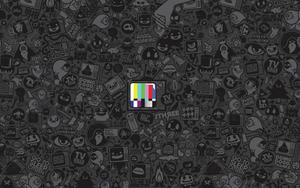 Cool Grey Doodle Art cool wallpaper