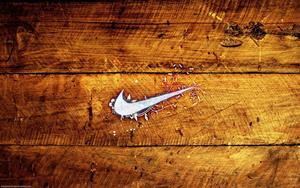 Cool Nike Emblem On Wood