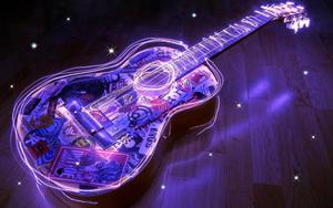 Cool Purple Guitar Live live wallpaper