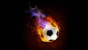 Cool Soccer Ball Flames cool soccer wallpaper