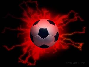 Cool Soccer Ball Red Flares cool soccer wallpaper