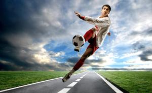 Cool Soccer Player Kick Pose cool soccer wallpaper