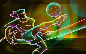 Cool Soccer Player Rainbow LED cool soccer wallpaper