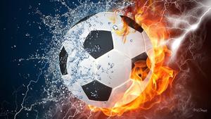Cool Soccer Water And Fiery cool soccer wallpaper