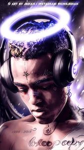 Cool Xxxtentacion With Halo And Headphones cool xxxtentacion wallpaper