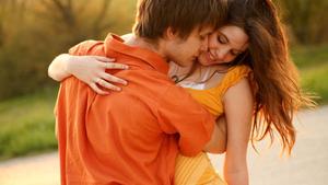 Couple In Orange Romantic Love romantic love wallpaper