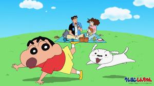 Crayon Shin Chan Family In Picnic crayon shin chan wallpaper