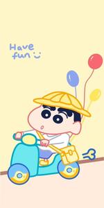 Crayon Shin Chan having a great time! crayon shin chan wallpaper