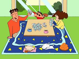 Crayon Shin Chan having an adventure in the park crayon shin chan wallpaper