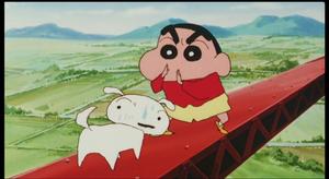 Crayon Shin Chan having fun in the sun! crayon shin chan wallpaper