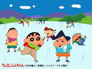 Crayon Shin Chan Ice Skating crayon shin chan wallpaper