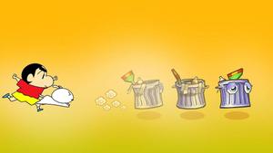Crayon Shin Chan Shinnosuke Chasing Bin crayon shin chan wallpaper