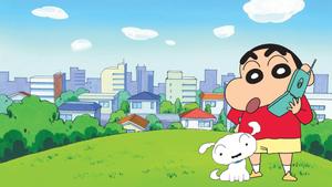 Crayon Shin Chan Shinnosuke On Cellphone crayon shin chan wallpaper